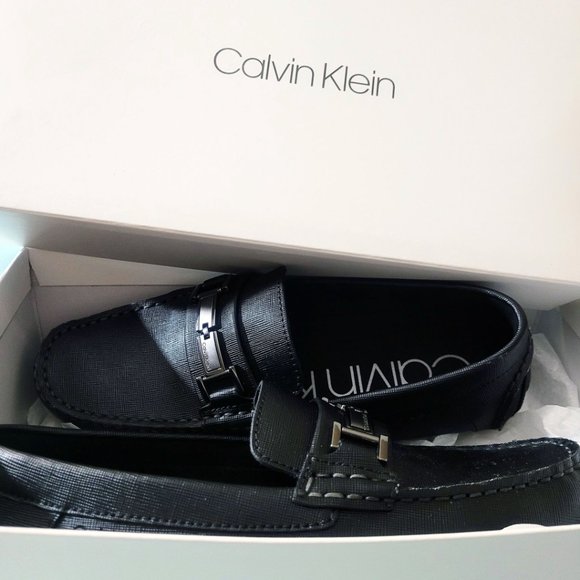Calvin Klein Magnus Weave Emboss Loafer Shoes - BLACK main image 6